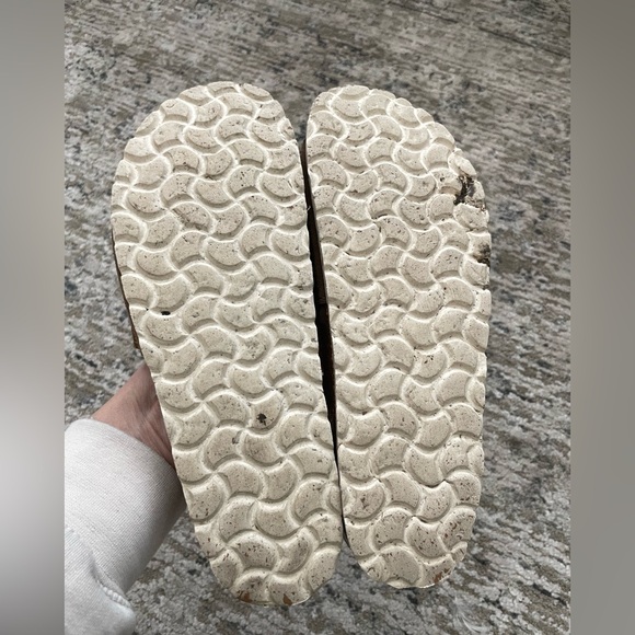 BioStep Suede Slip On Sandals Brown Cork Made Spain - Picture 5 of 7